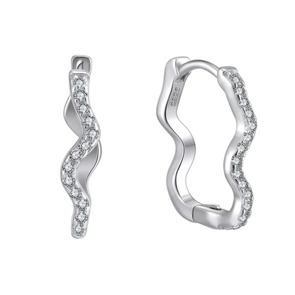 elegant 15mm wave earrings luxury style