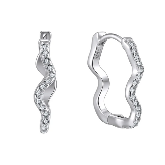 elegant 15mm wave earrings luxury style