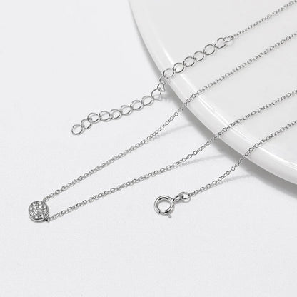 Elegant Eternal 925 sterling silver cubic zirconia pendant necklace