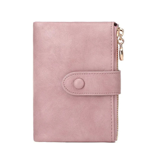 Women’s mini pink leather wallet Elegantia