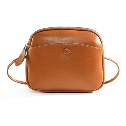 Sunset yellow small leather handbag elegant shoulder bag