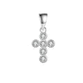 Sweet Cross Pendant in 925 Sterling Silver – Elegant CZ Charm