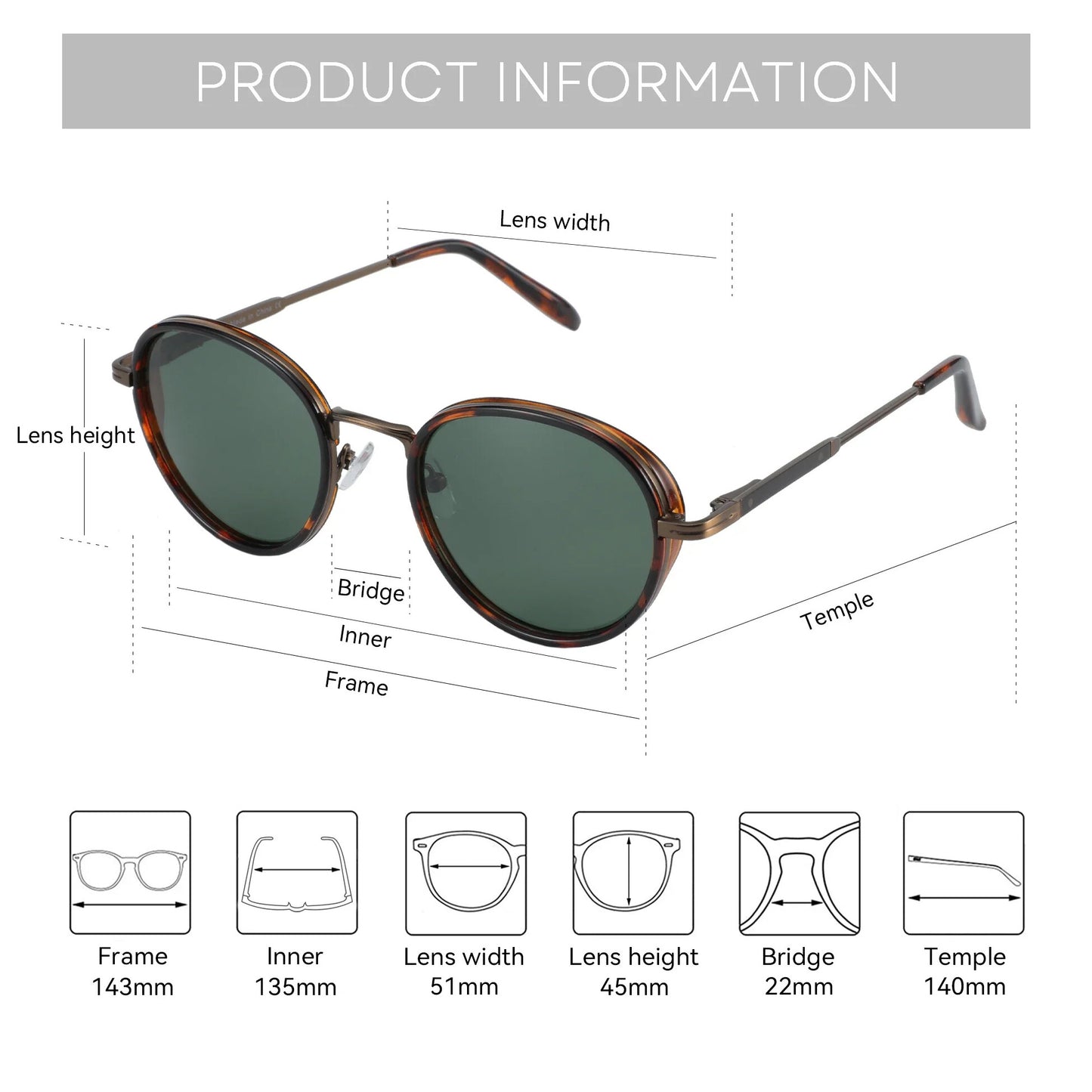 classic steampunk round frame sunglasses for women
