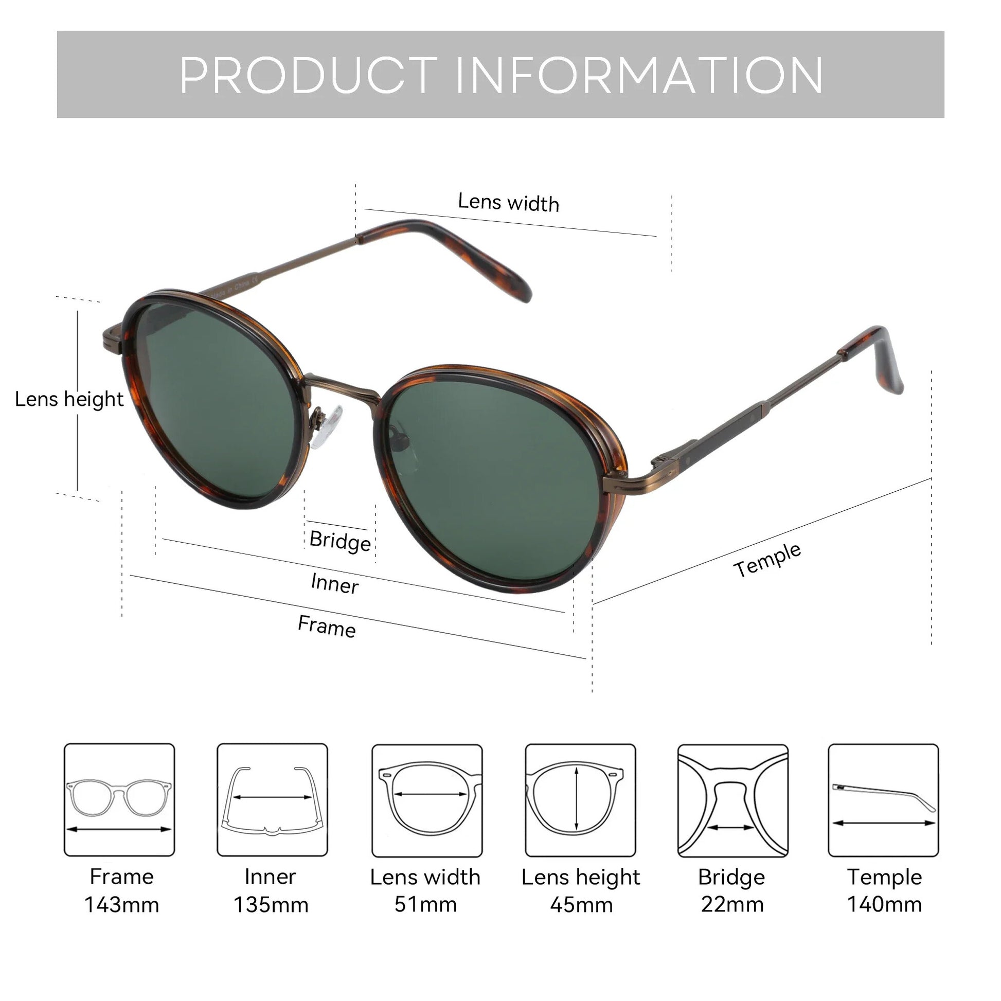 classic steampunk round frame sunglasses for women