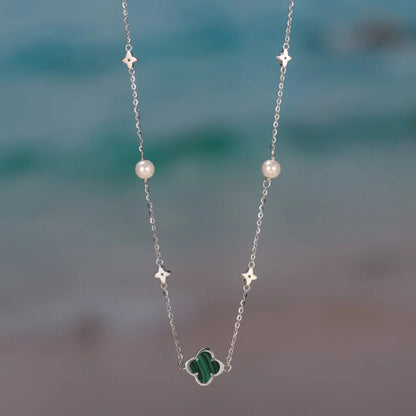 Lucky clover necklace for women – sterling silver pendant jewellery