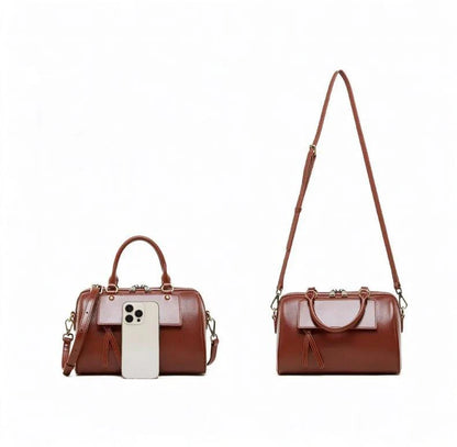 elara elegance premium leather crossbody handbag