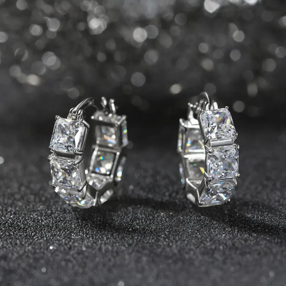 elegantia silver hoop earrings luxury uk brand