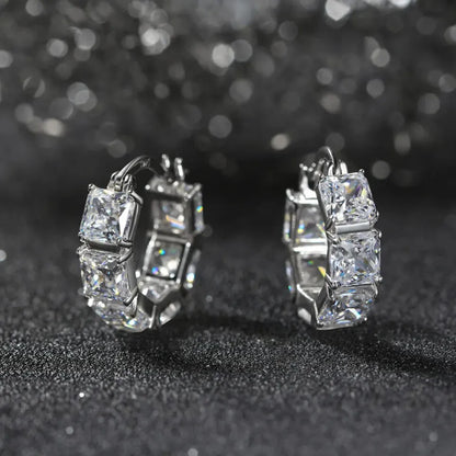 elegantia silver hoop earrings luxury uk brand