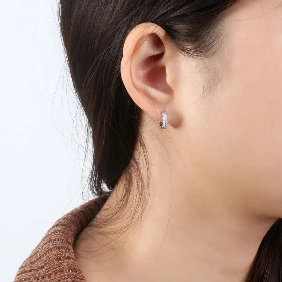 minimalist silver hoop earrings uk jewellery brand elegantia