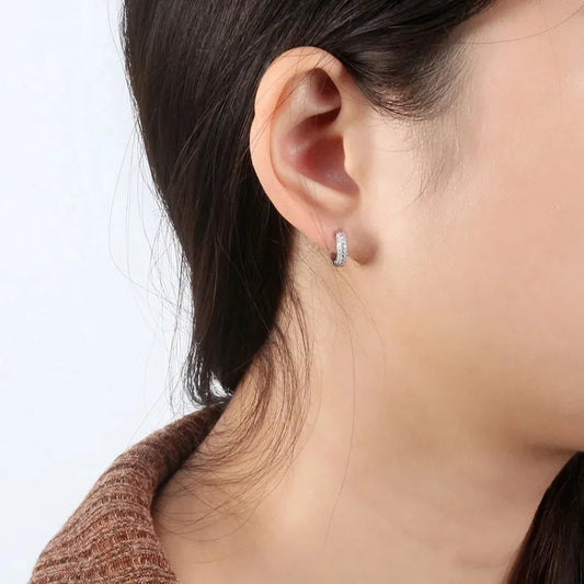 minimalist silver hoop earrings uk jewellery brand elegantia