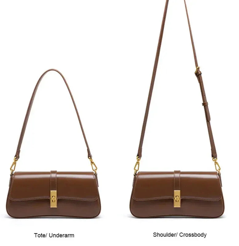 structured small leather handbag day to night