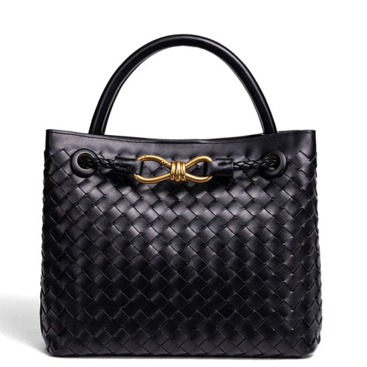 Fashion leather tote bag black for women – crossbody and shoulder handbag