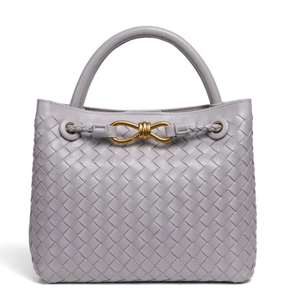 Fashion leather tote bag gray for women – crossbody and shoulder handbag