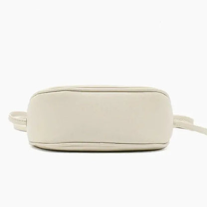 travel ready off-white leather mini crossbody