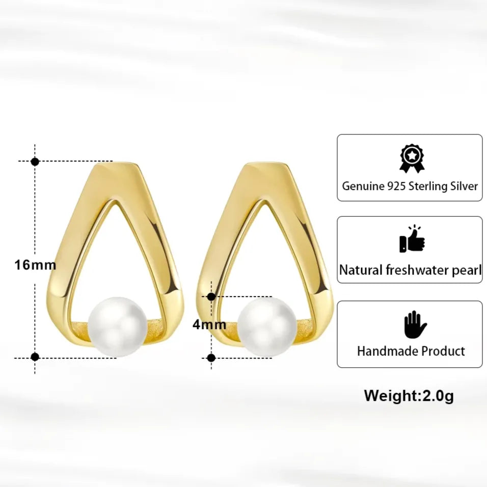 925 silver freshwater pearl earrings uk