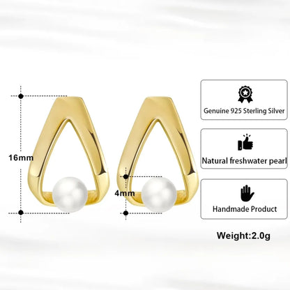 925 silver freshwater pearl earrings uk