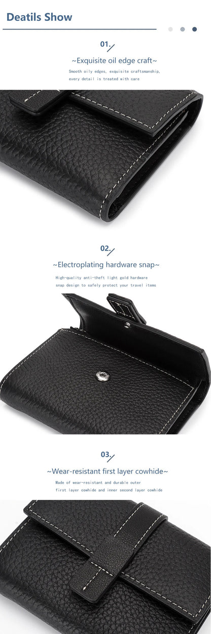 chic leather purse for women with card slots and coin pocket