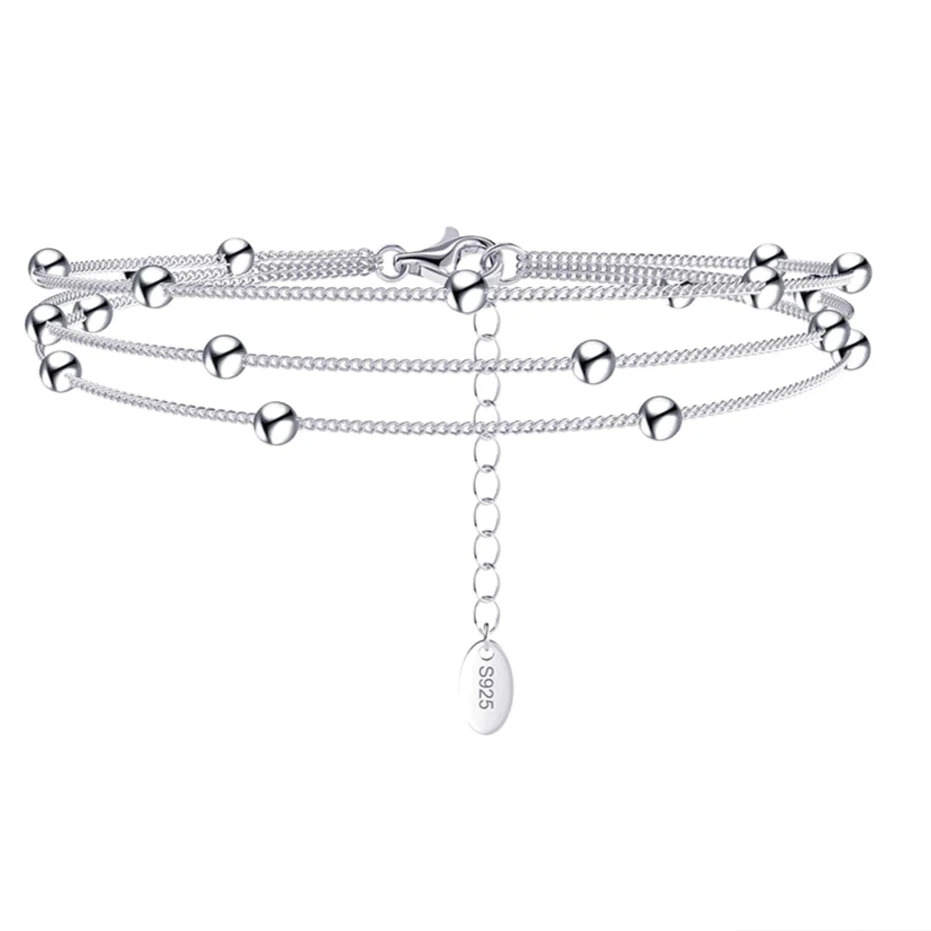Triple Layer Satellite Chain Bracelet – 925 Sterling Silver - Elegantia