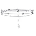 925 Sterling Silver Triple Layer Satellite Chain Bracelet