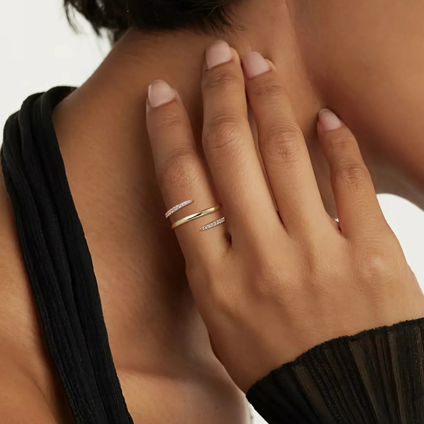 women’s gold open ring fashion styling