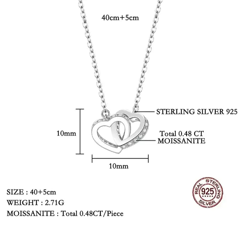 sterling silver moissanite necklace soft lighting detail