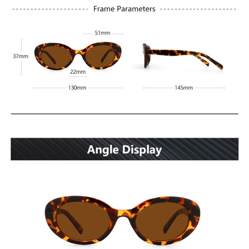 Size Elegantia cat eye sunglasses travel-friendly eyewear