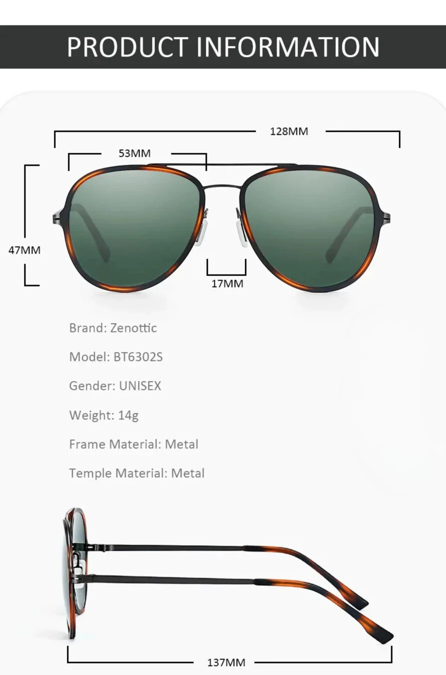 Fashion aviator sunglasses for women with comfortable fit size