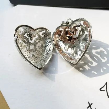 romantic silver heart pendant symbolising love and elegance