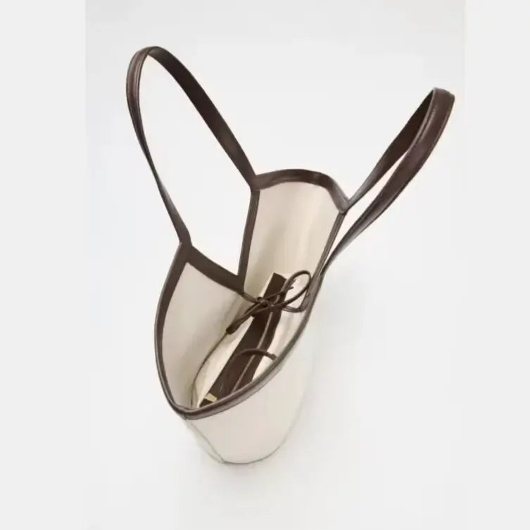 VersaCharm canvas tote bag showing open interior space