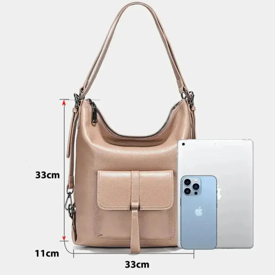 versaluxe khaki exterior quick access slit pocket and large size