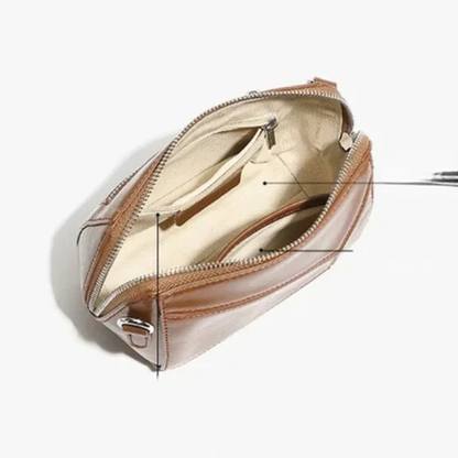 Women’s vintage style leather crossbody tote bag