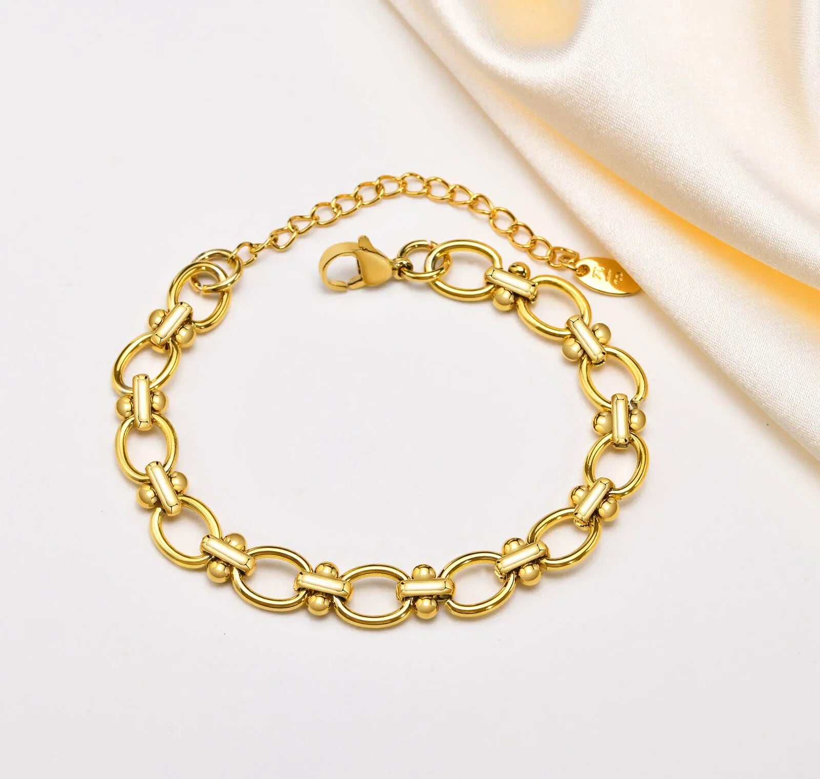 Luxury gold chain bracelet elegant stainless steel gift for her