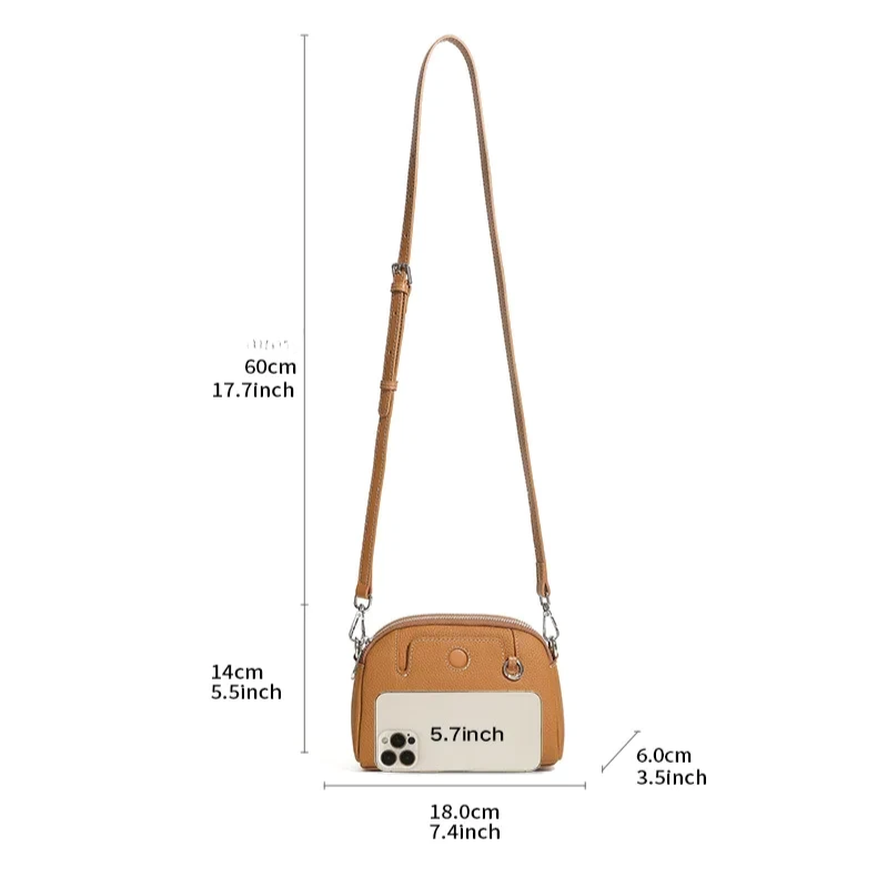 Styled for evening — timeless vintage leather small shoulder bag