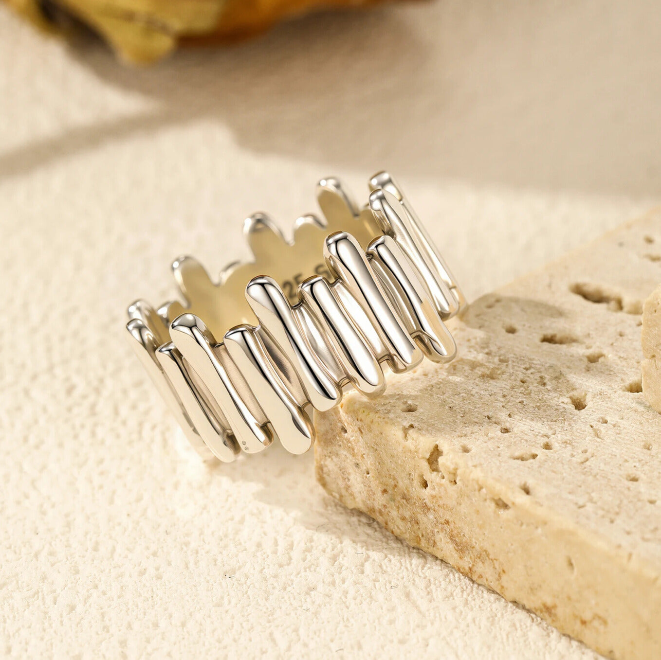 women’s jewellery sterling silver sculptural cocktail ring