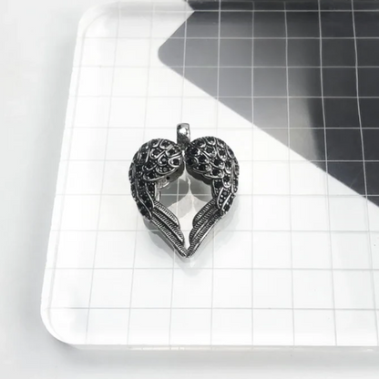 Lifestyle shot — women’s sterling silver winged heart jewellery