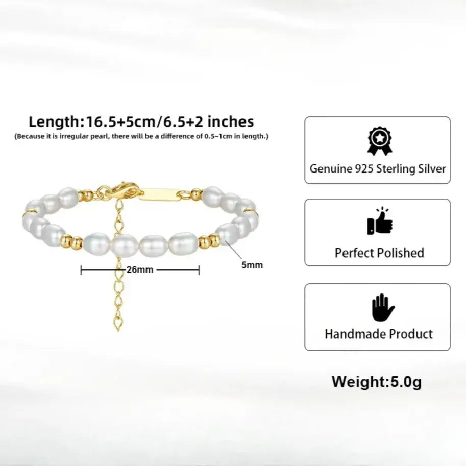 natural freshwater pearls with gold beads detail