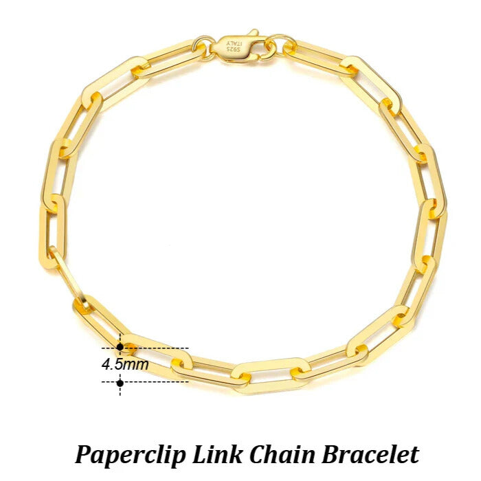 14k gold plated sterling silver paperclip chain