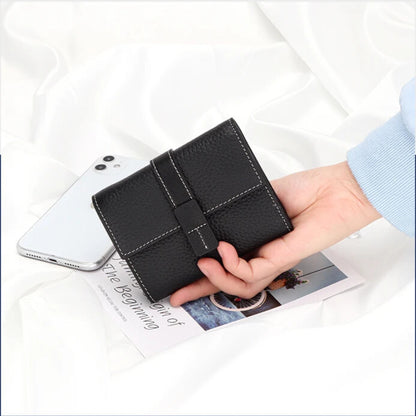 premium cowhide trifold women’s wallet compact and lightweight