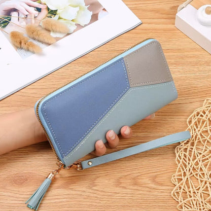 Women’s Continental Zip-Around Purse — PU Leather, Coin Pocket & Card Slots.