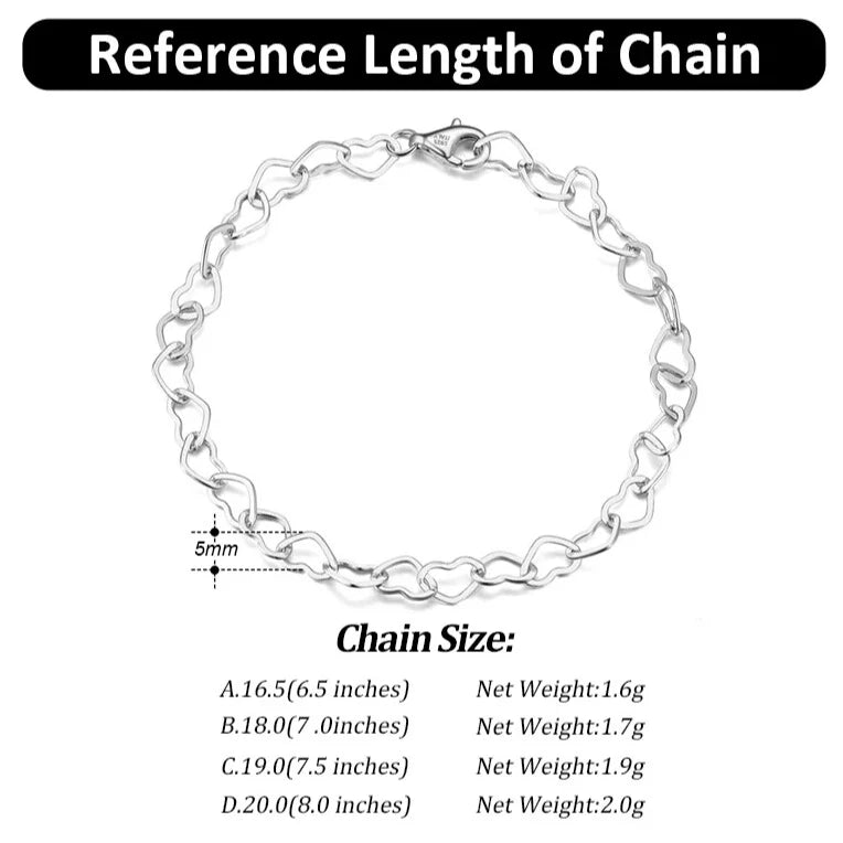elegantia heart link bracelet for women