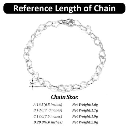 elegantia heart link bracelet for women