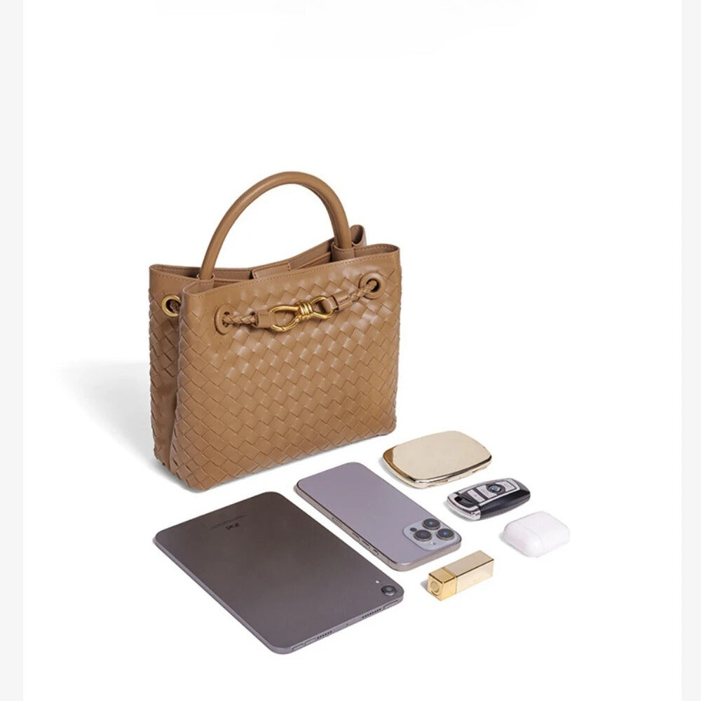 Large capacity leather tote bag – perfect for daily essentials