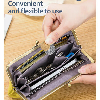 elegantia  retro leather wallet organised interior