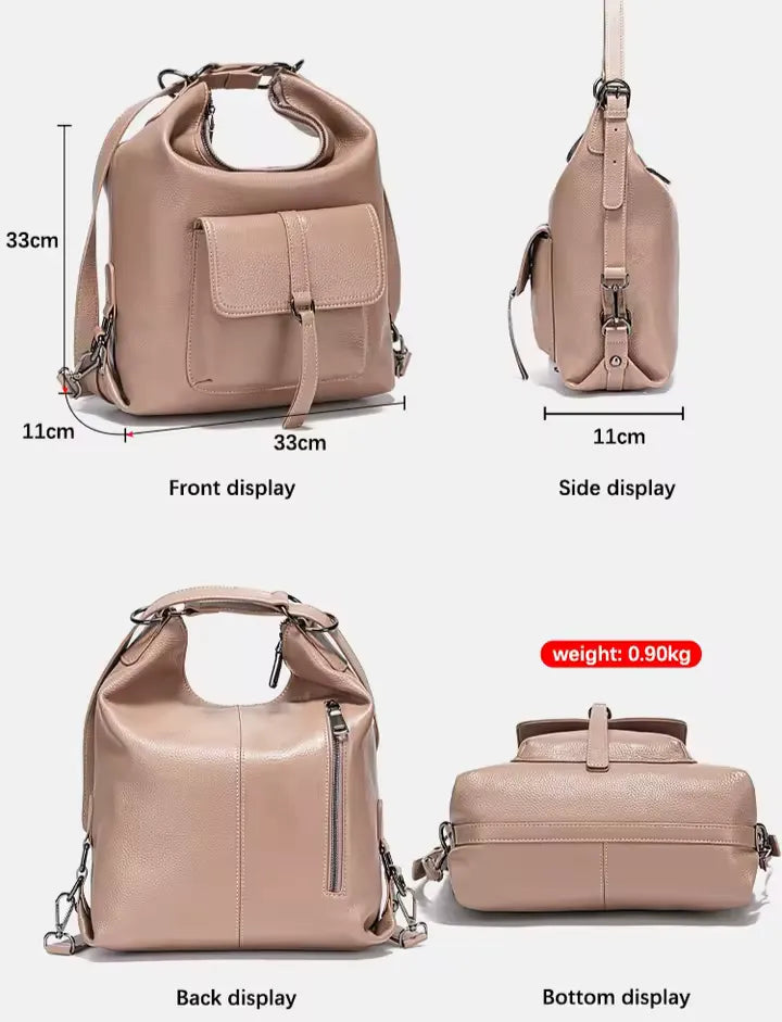 versaluxe black, brown or khaki soft hobo silhouette profile