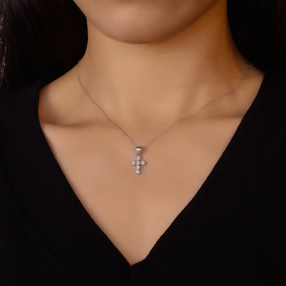 elegantia sweet cross pendant lifestyle image