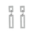 Sterling Silver Rectangle Drop Earrings – Classic Dangle Jewellery