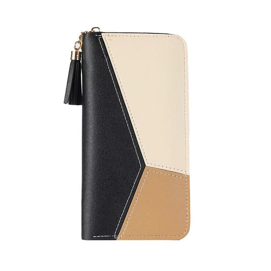 Women’s Continental Zip-Around Purse — PU Leather, Coin Pocket & Card Slots.